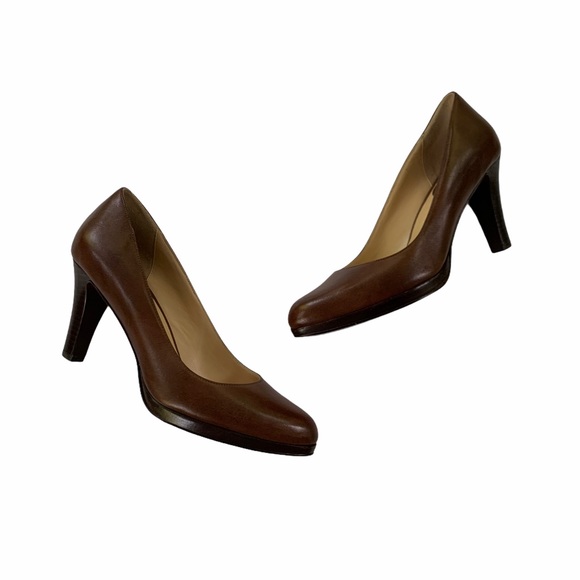 Cole Haan Shoes - Cole Haan Nike Air Brown Leather Comfort Pumps 8